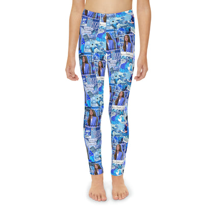 Olivia Rodrigo Blue Aesthetic Collage Youth Leggings