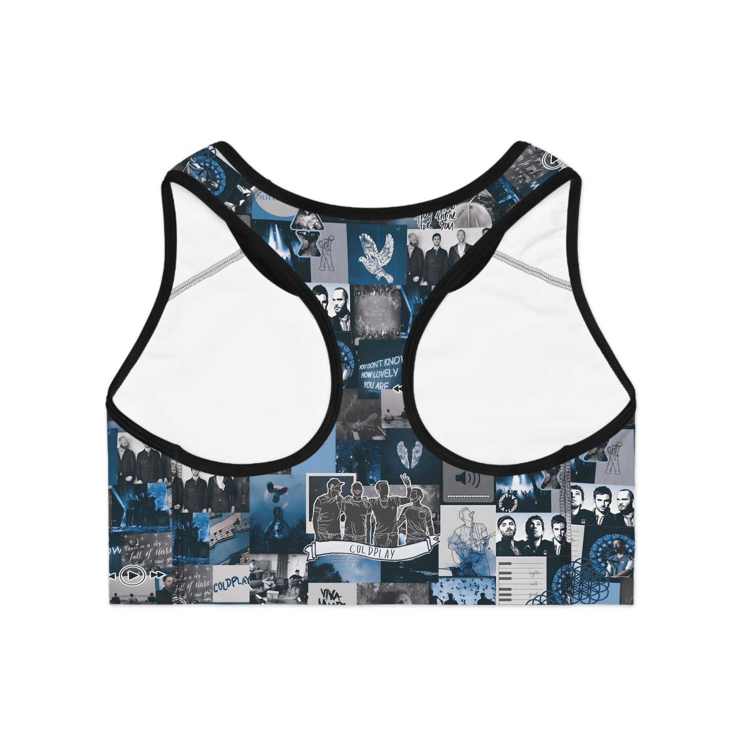 Coldplay Sunrise Sunset Collage Sports Bra