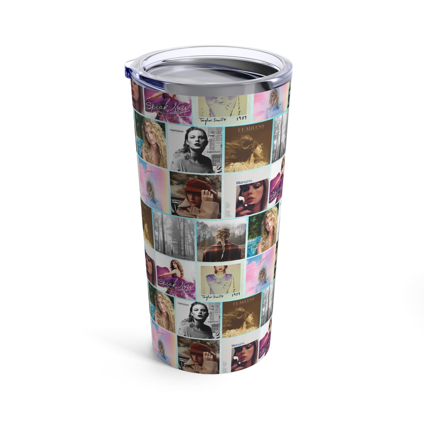 Taylor Swift Album Art Collage Pattern 20oz Tumbler