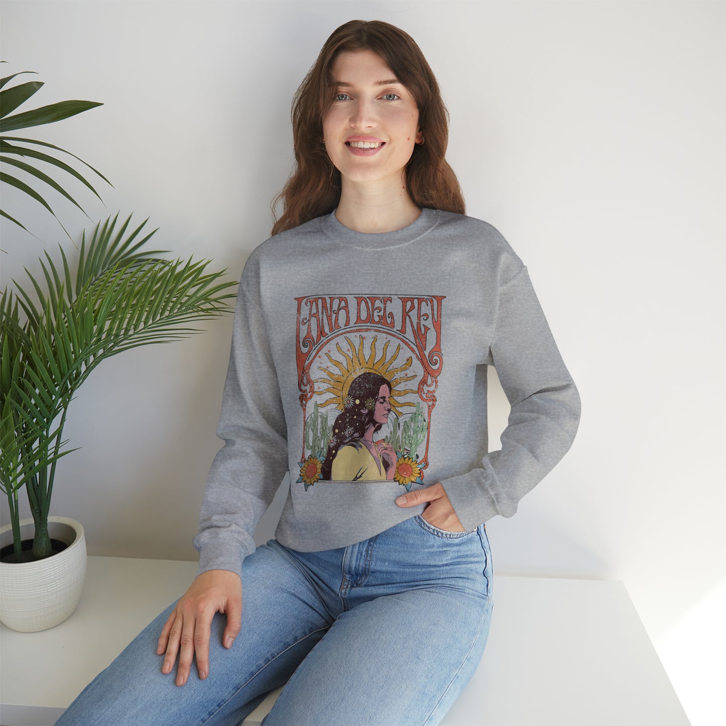 Lana Del Rey Vintage Artwork Unisex Heavy Blend Crewneck Sweatshirt