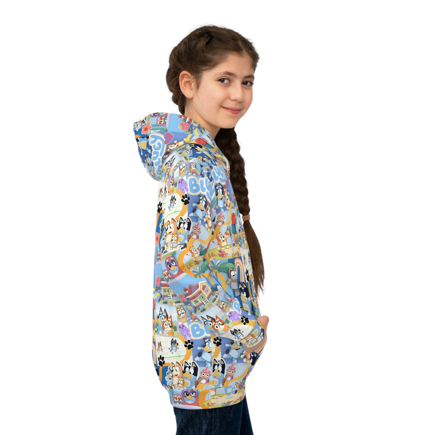 Bluey Playtime Collage Children's Hoodie