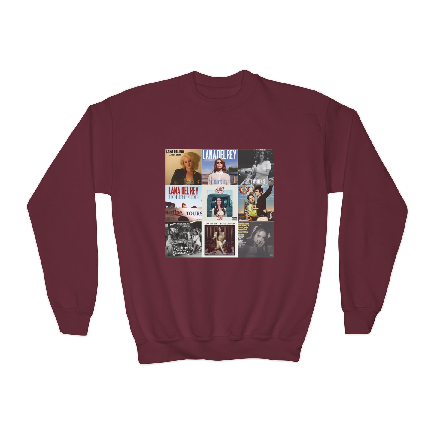 Lana Del Rey Album Cover Collage Youth Crewneck Sweatshirt