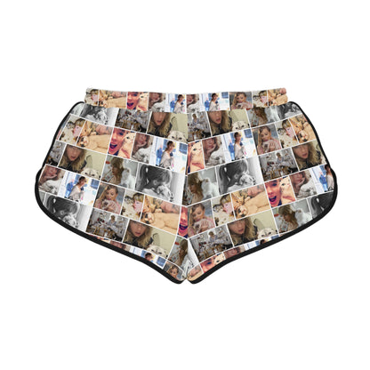 Taylor Swift's Cats Collage Pattern Women's Relaxed Shorts