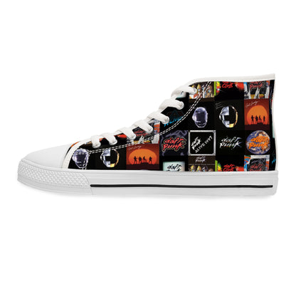 Daft Punk Album Cover Art Collage Women's High Top Sneakers