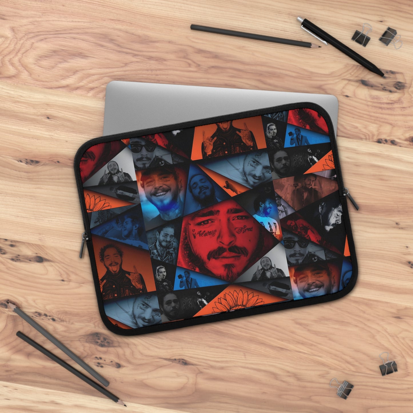 Post Malone Crystal Portaits Collage Laptop Sleeve