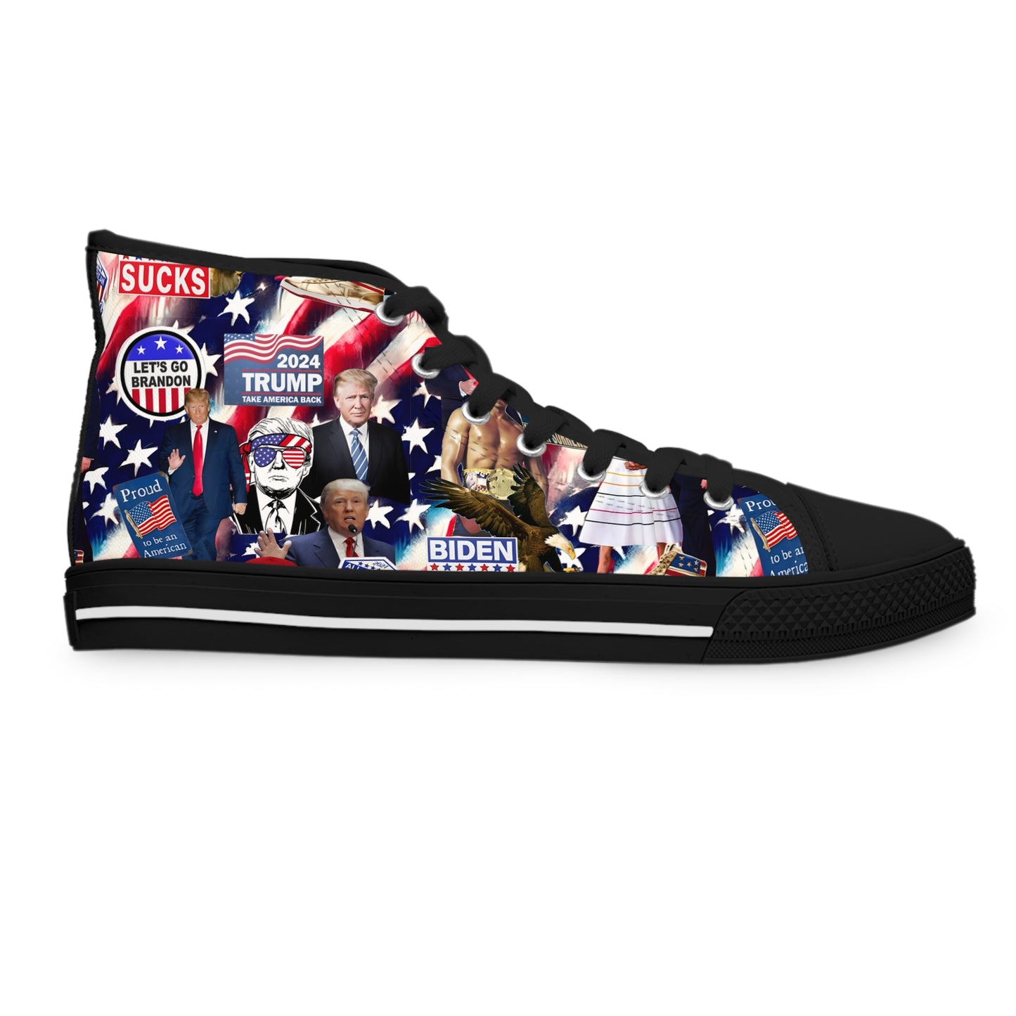 Donald Trump 2024 MAGA Montage Women's High Top Sneakers