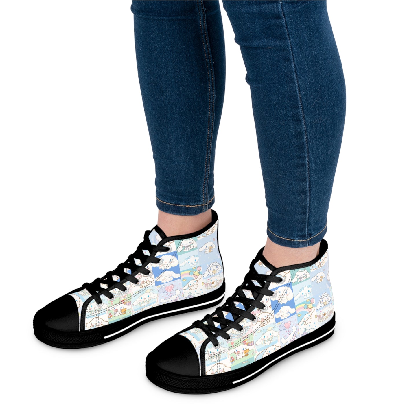 Cinnamoroll Cartoon Collage Women's High Top Sneakers