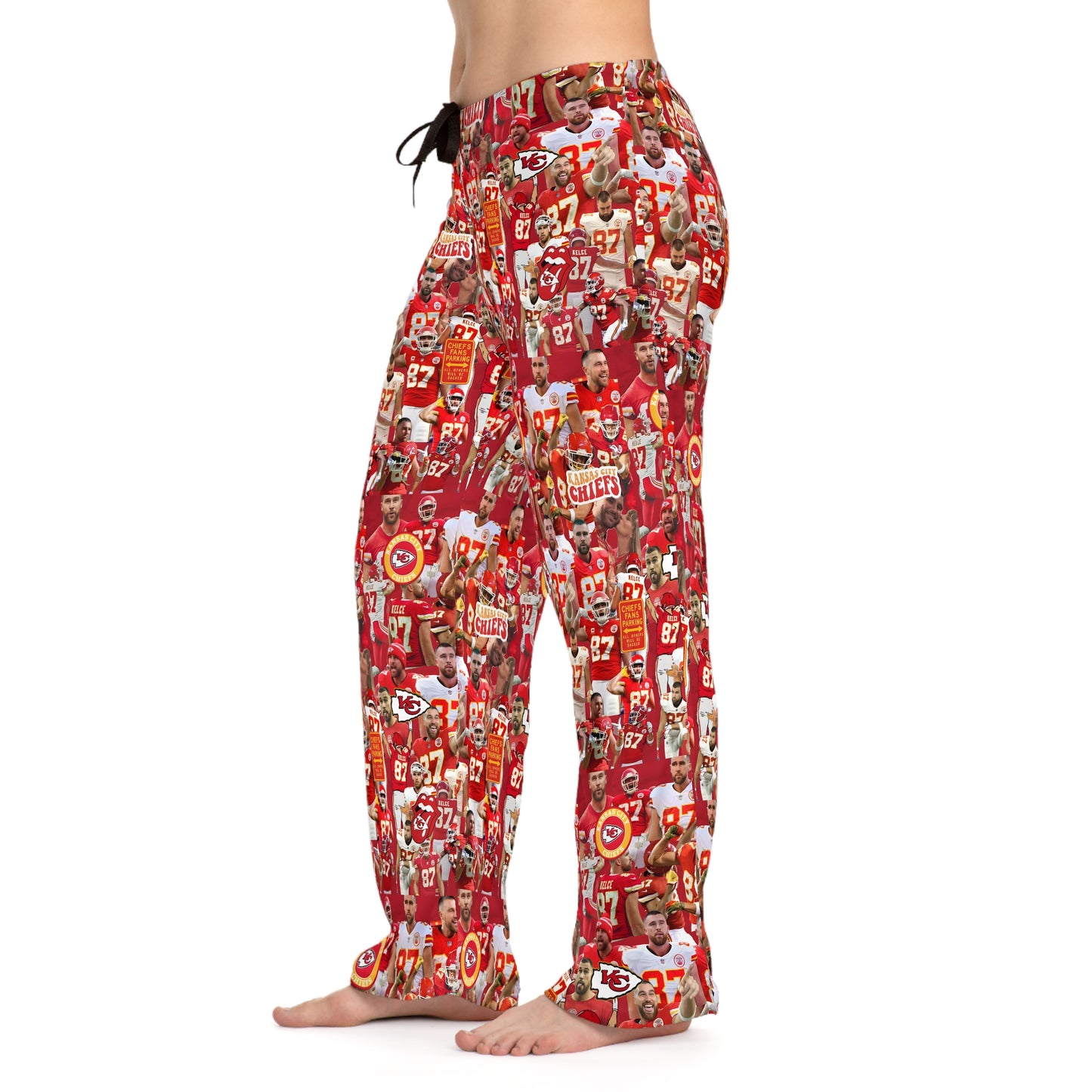 Travis Kelce Chiefs Red Collage Women's Pajama Pants