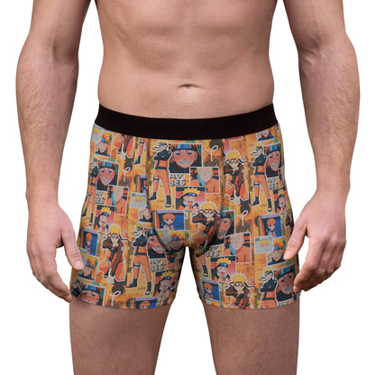 Naruto Uzumaki Sunflower Blaze Collage Men's Boxer Briefs