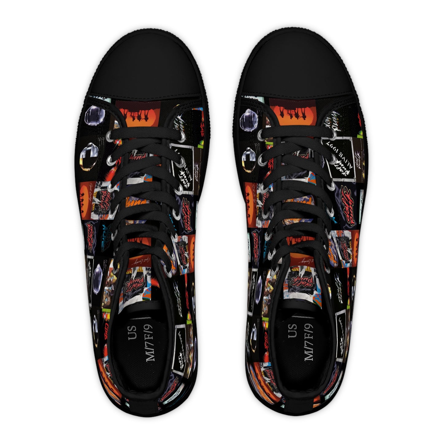 Daft Punk Album Cover Art Collage Women's High Top Sneakers