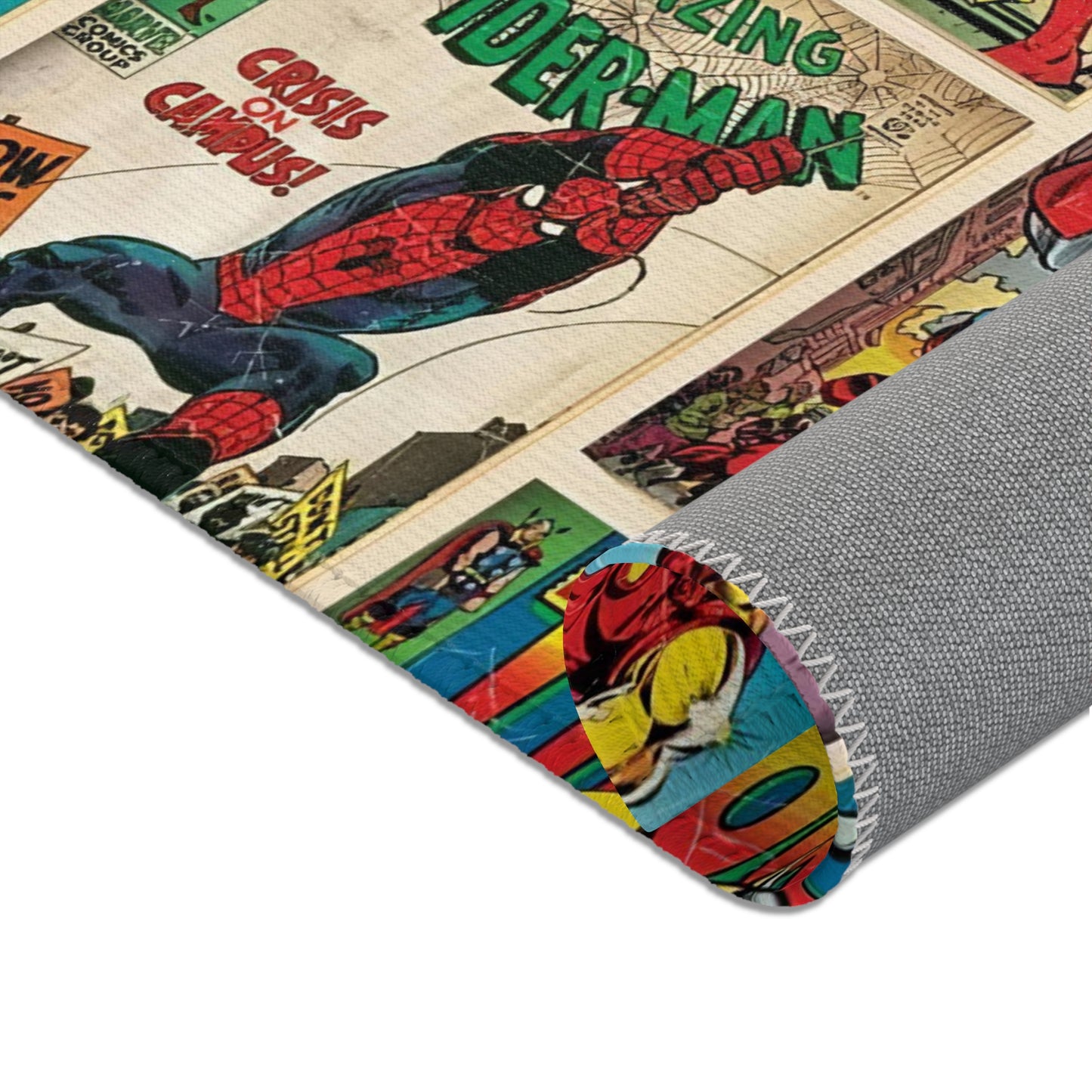 Marvel Comic Book Cover Collage Area Rug
