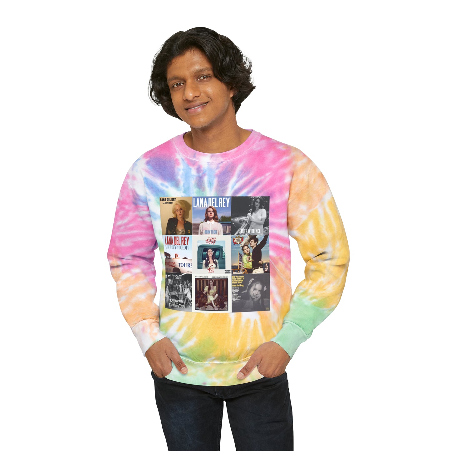 Lana Del Rey Album Cover Collage Unisex Tie-Dye Sweatshirt