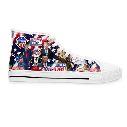 Donald Trump 2024 MAGA Montage Women's High Top Sneakers