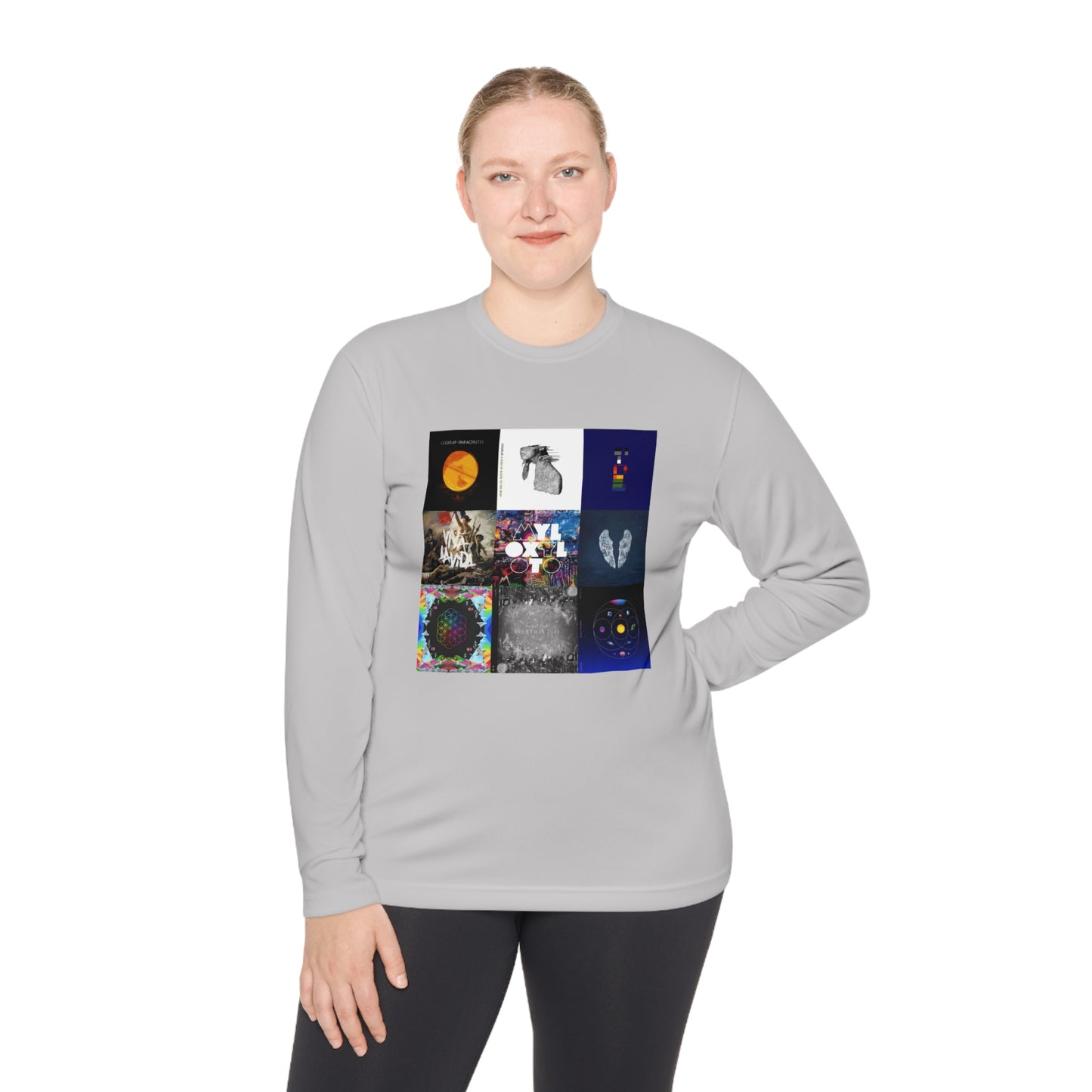 Colplay Album Cover Collage Unisex Lightweight Long Sleeve Tee