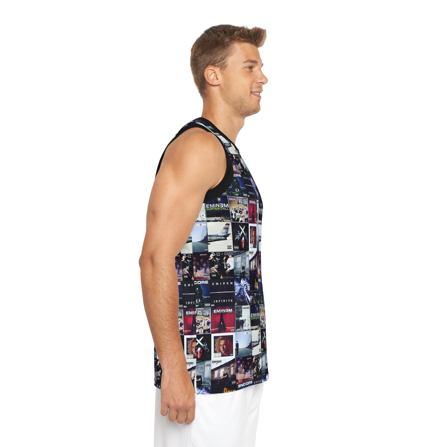 Eminem Album Art Cover Collage Unisex Basketball Jersey