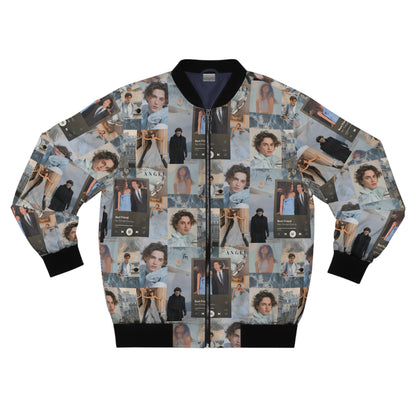 Timothee Chalamet And Zendaya Best Friend Collage Men's Bomber Jacket