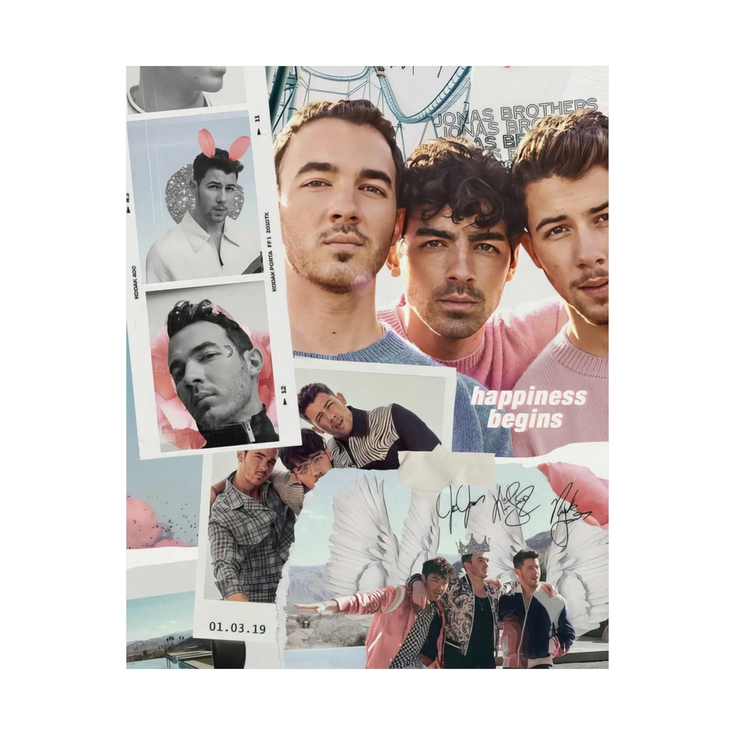 Jonas Brothers Happiness Begins Collage Matte Poster