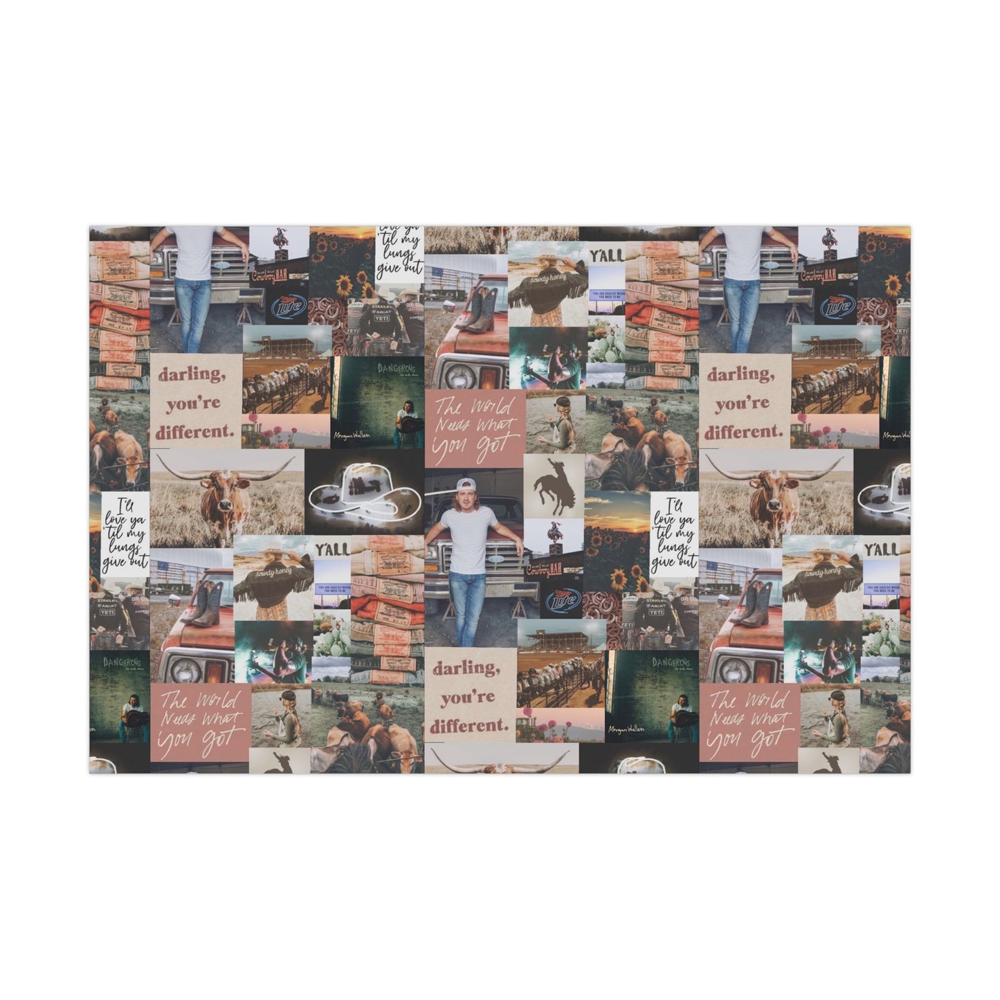 Morgan Wallen Darling You're Different Collage Gift Wrap Paper