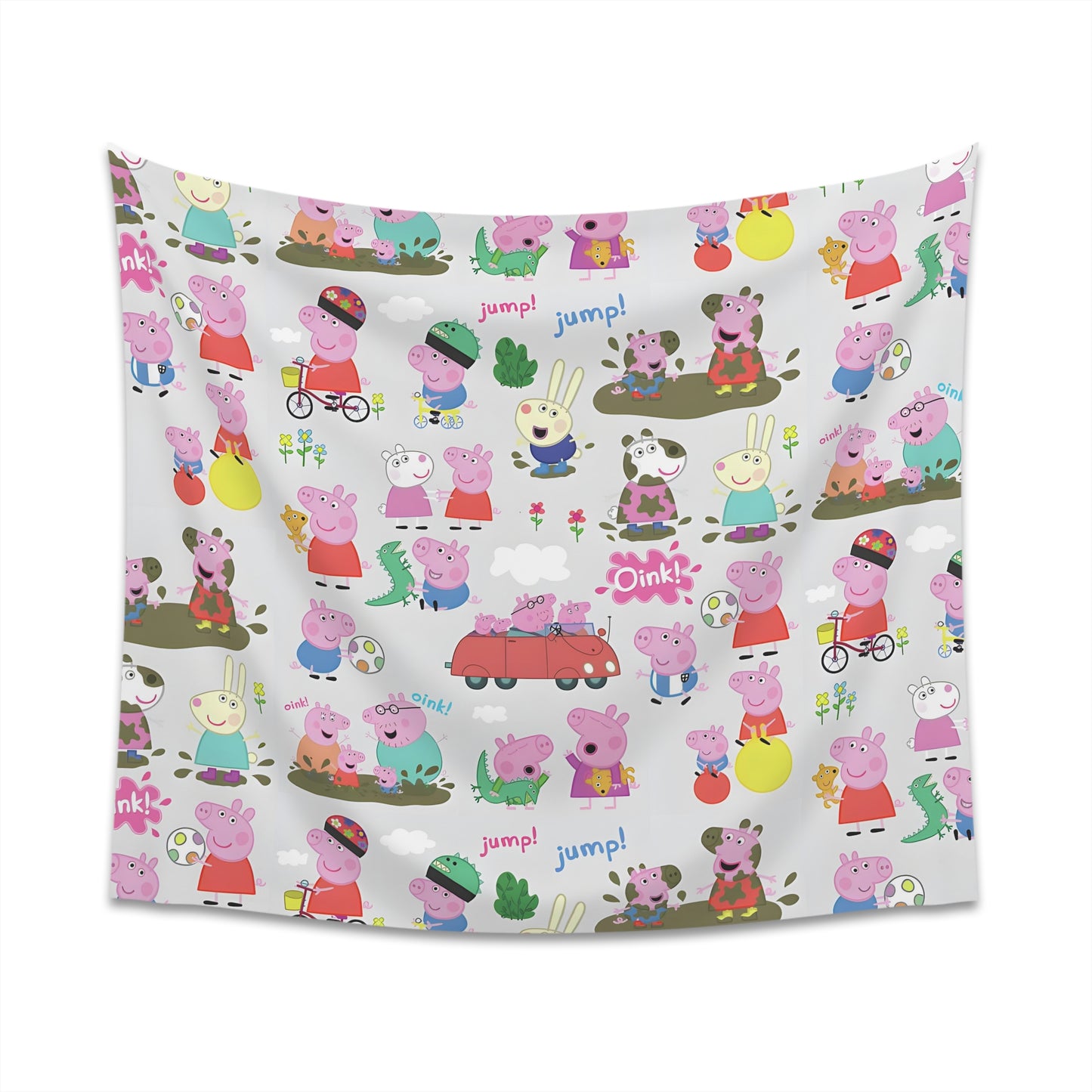 Peppa Pig Oink Oink Collage Printed Wall Tapestry