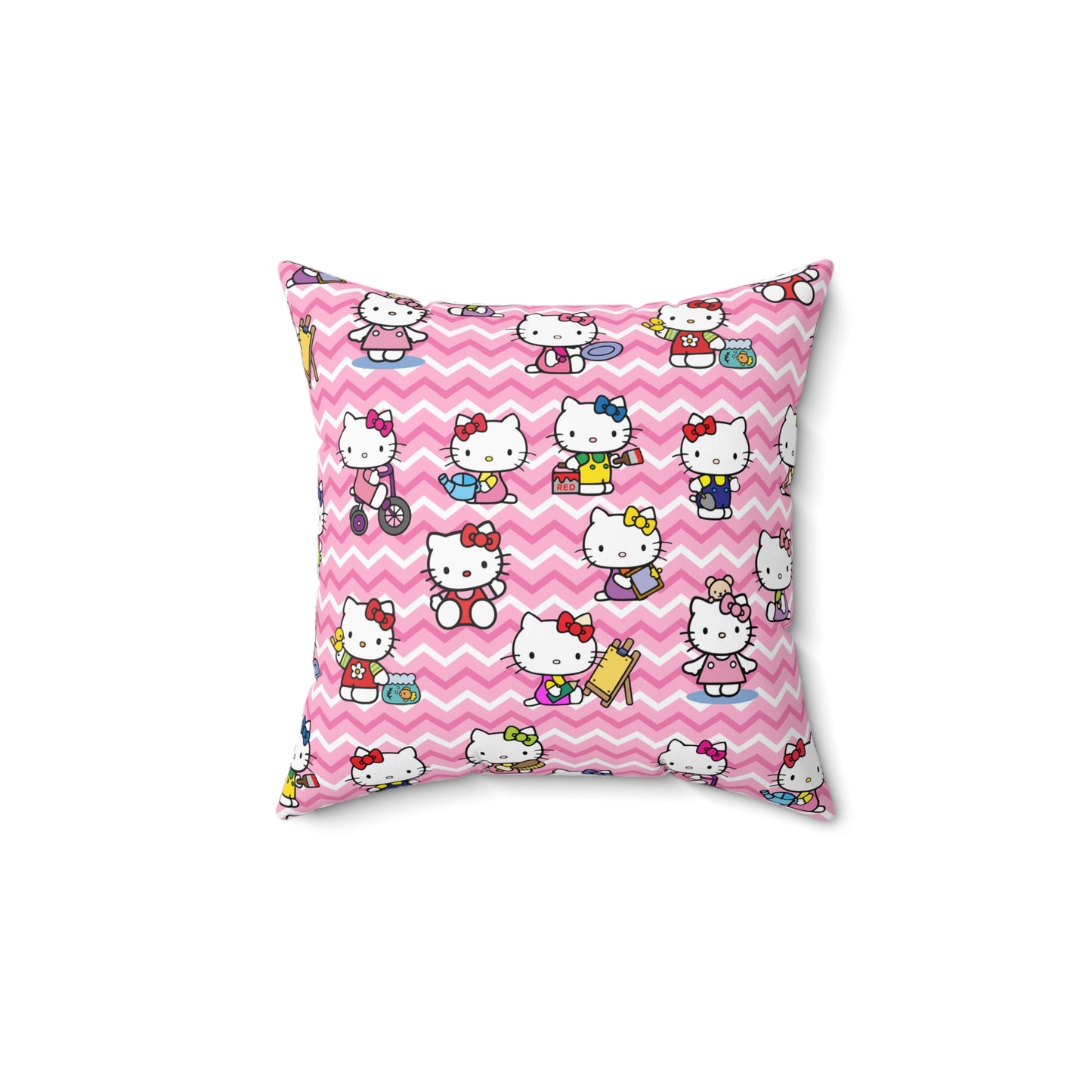 Hello Kitty Playtime Collage Spun Polyester Square Pillow