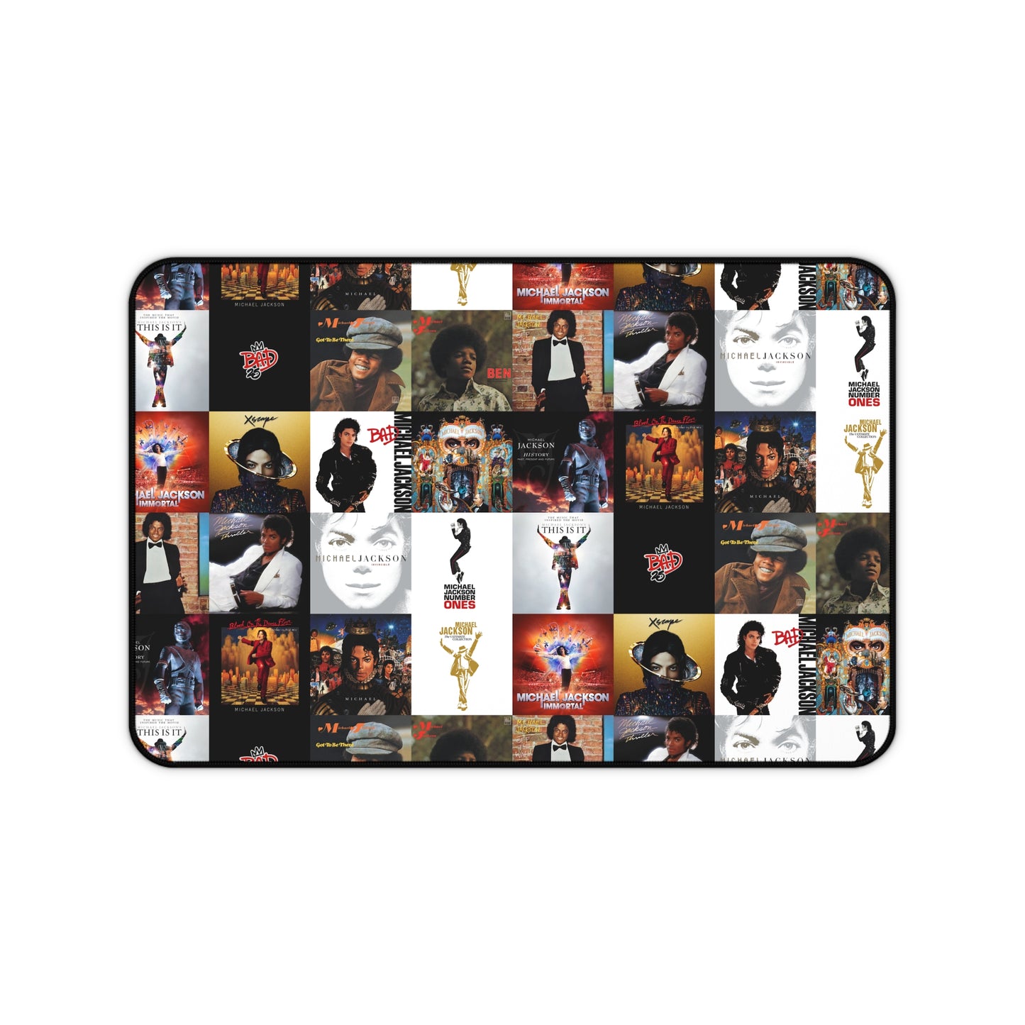 Michael Jackson Album Cover Collage Desk Mat