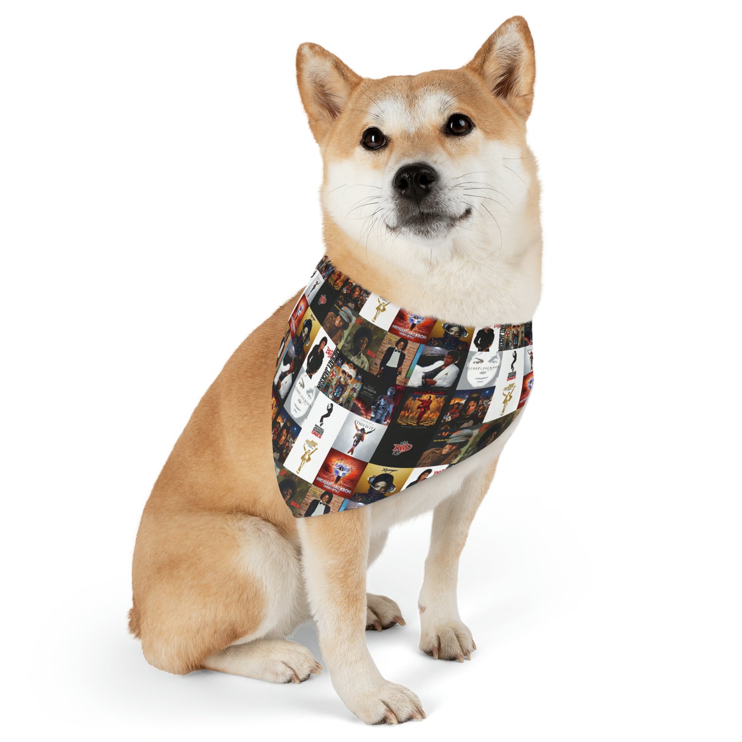 Michael Jackson Album Cover Collage Pet Bandana Collar