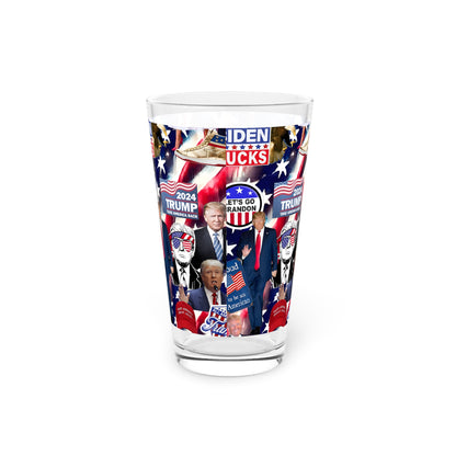 Donald Trump 2024 MAGA Montage Pint Glass