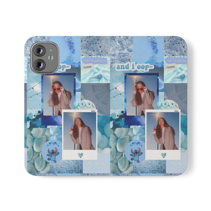 Olivia Rodrigo Light Blue Aesthetic Collage Phone Flip Case