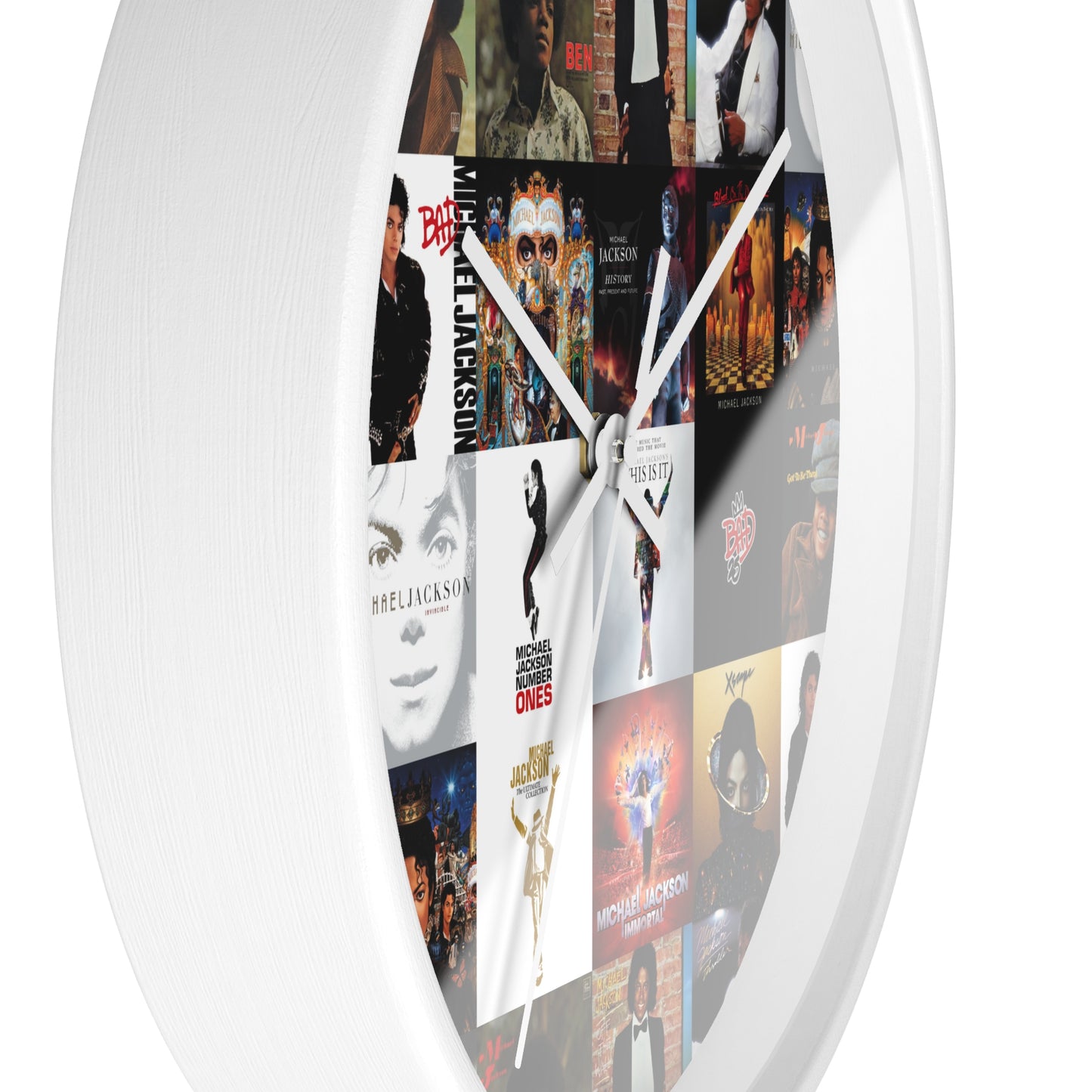 Michael Jackson Album Cover Collage Wall Clock