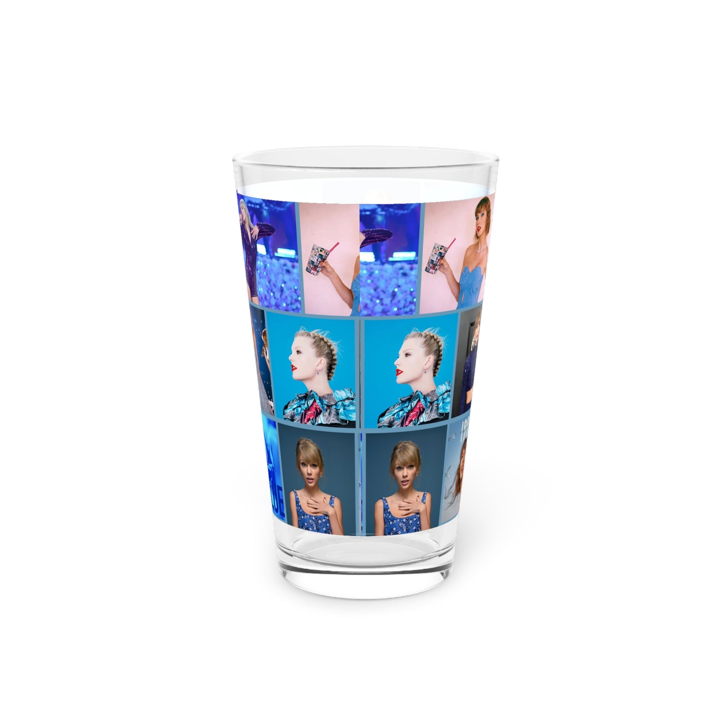 Taylor Swift Blue Aesthetic Collage Pint Glass