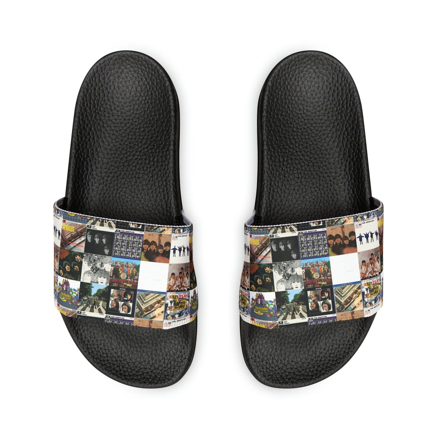 The Beatles Album Cover Collage Women's Slide Sandals