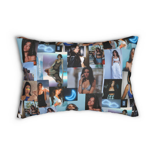 Madison Beer Mind In The Clouds Collage Polyester Lumbar Pillow