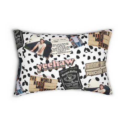 Morgan Wallen Yeehaw Collage Polyester Lumbar Pillow