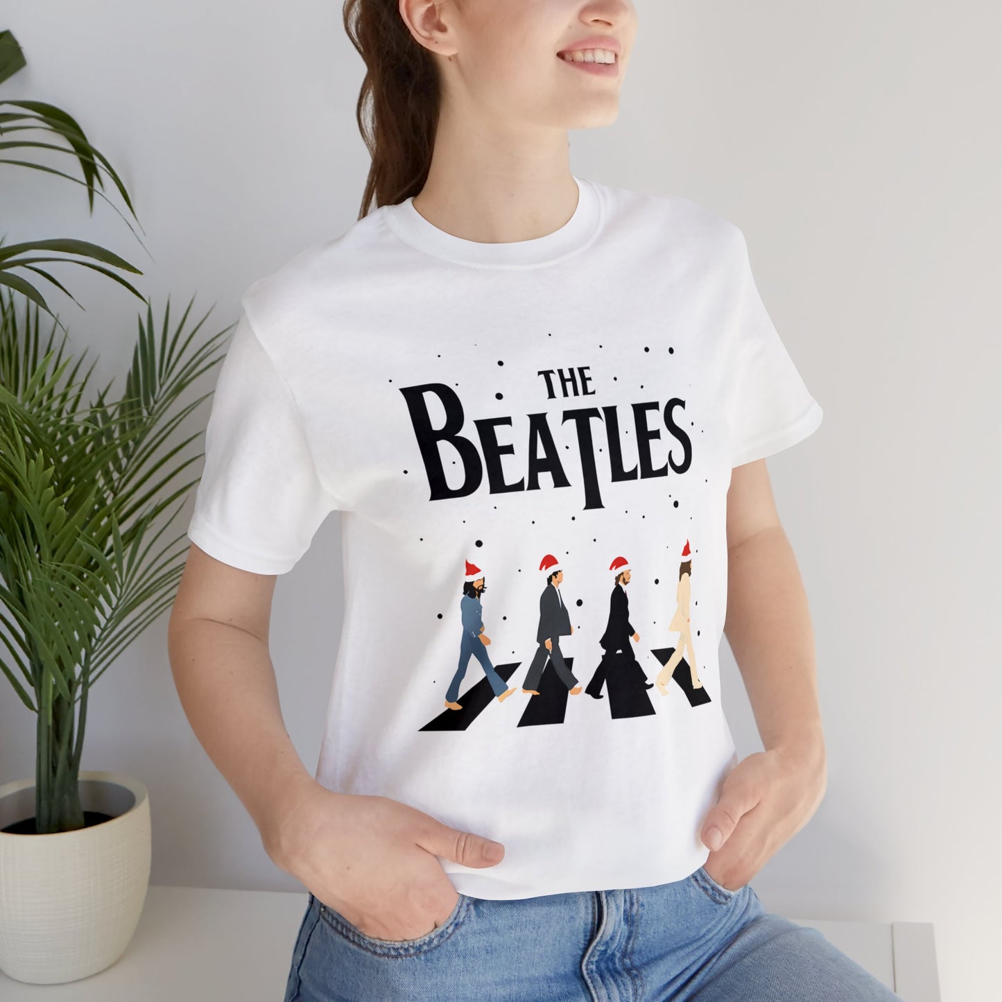 The Beatles Abbey Road Santas Unisex Jersey Short Sleeve Tee Shirt