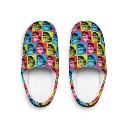 Drake Colored Checker Faces Men's Indoor Slippers