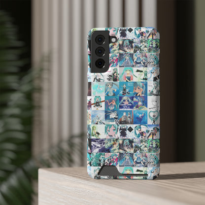 Hatsune Miku Album Cover Collage Phone Case With Card Holder