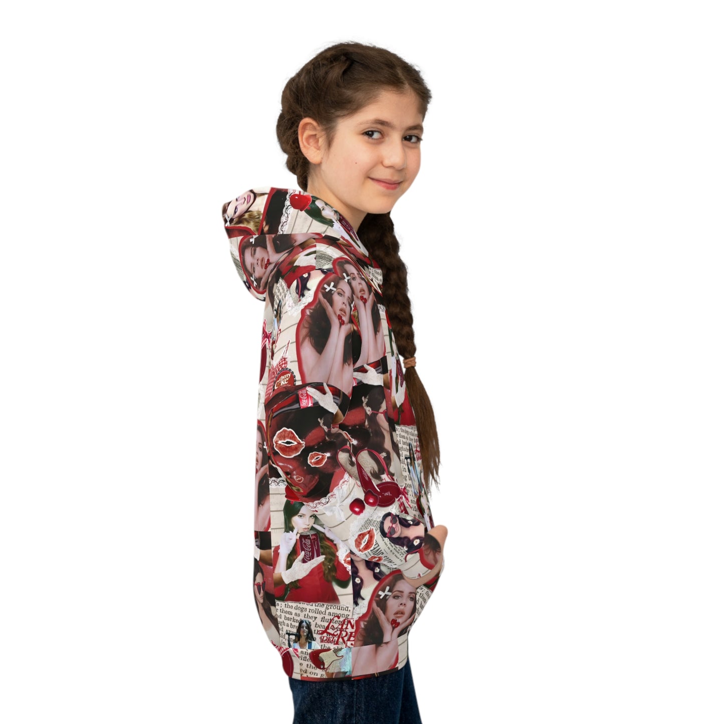 Lana Del Rey Cherry Coke Collage Kid's Hoodie