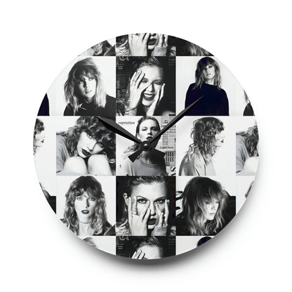 Taylor Swift Reputation Mosaic Acrylic Wall Clock