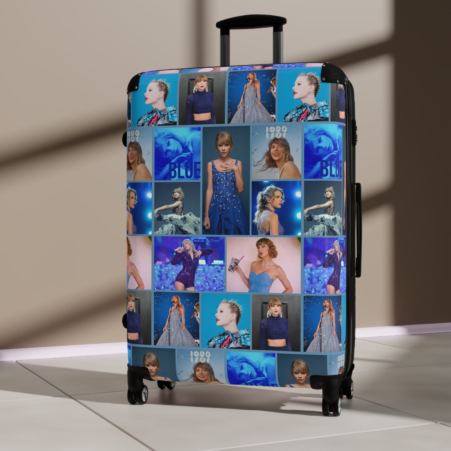 Taylor Swift Blue Aesthetic Collage Suitcase