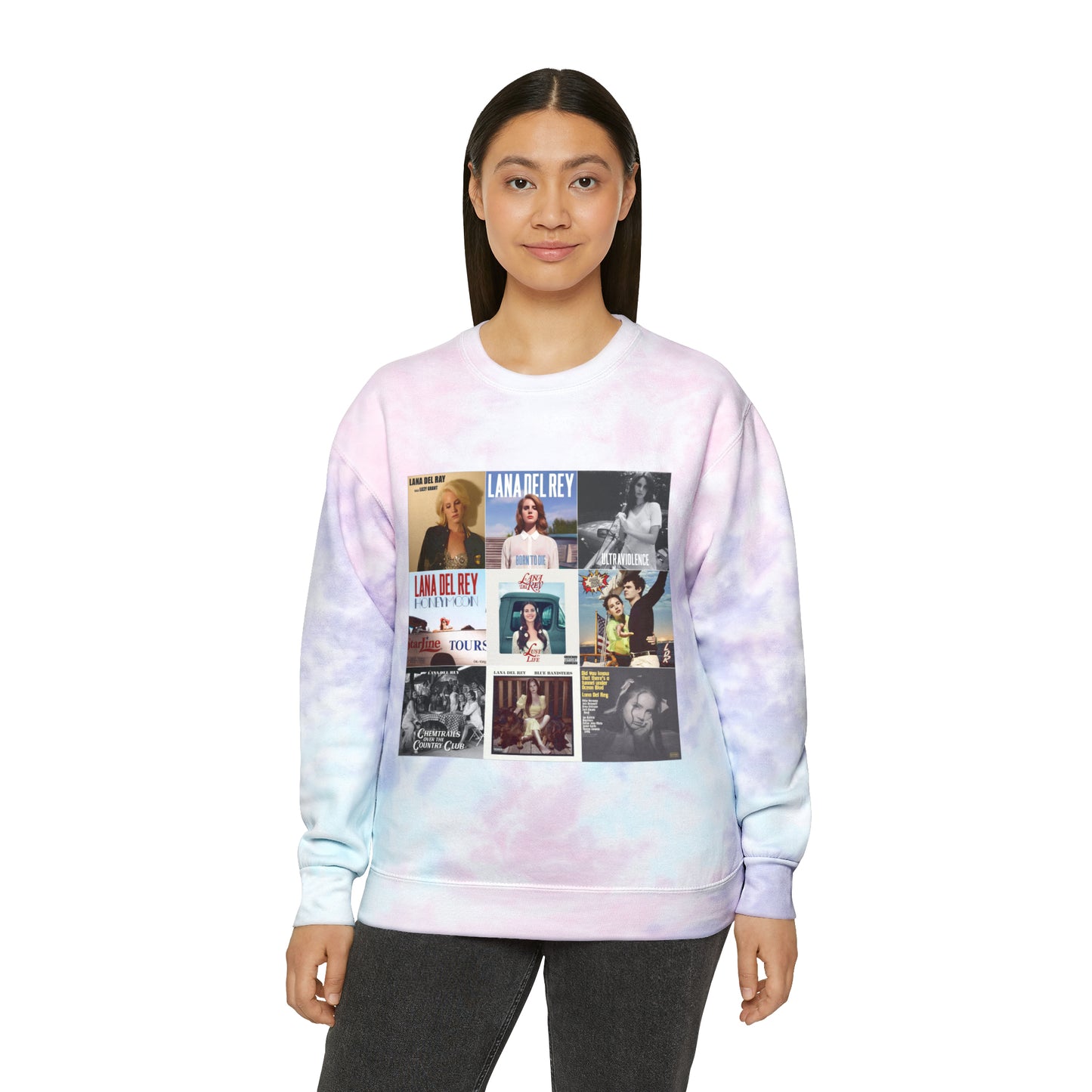 Lana Del Rey Album Cover Collage Unisex Tie-Dye Sweatshirt