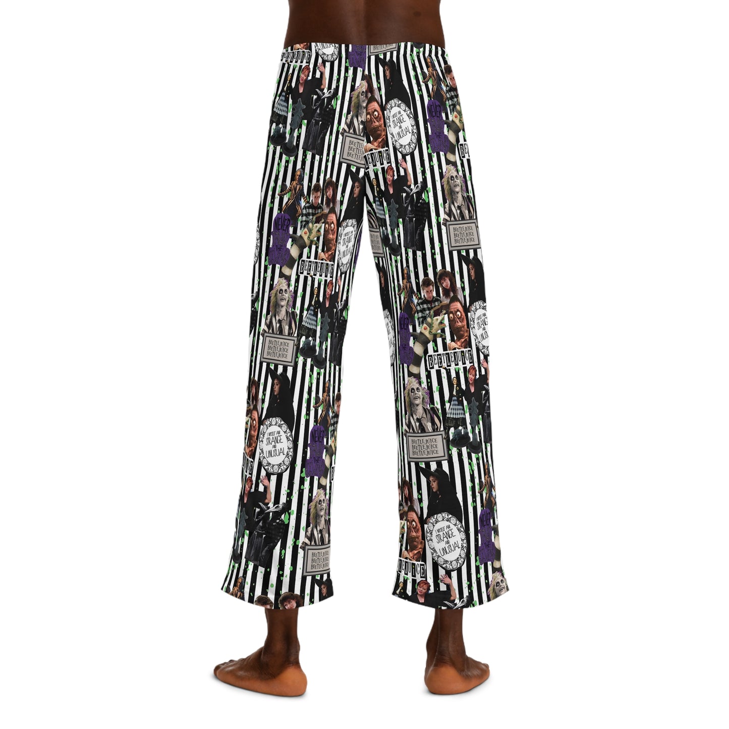 Beetlejuice Strange And Unusual Collage Men's Pajama Pants