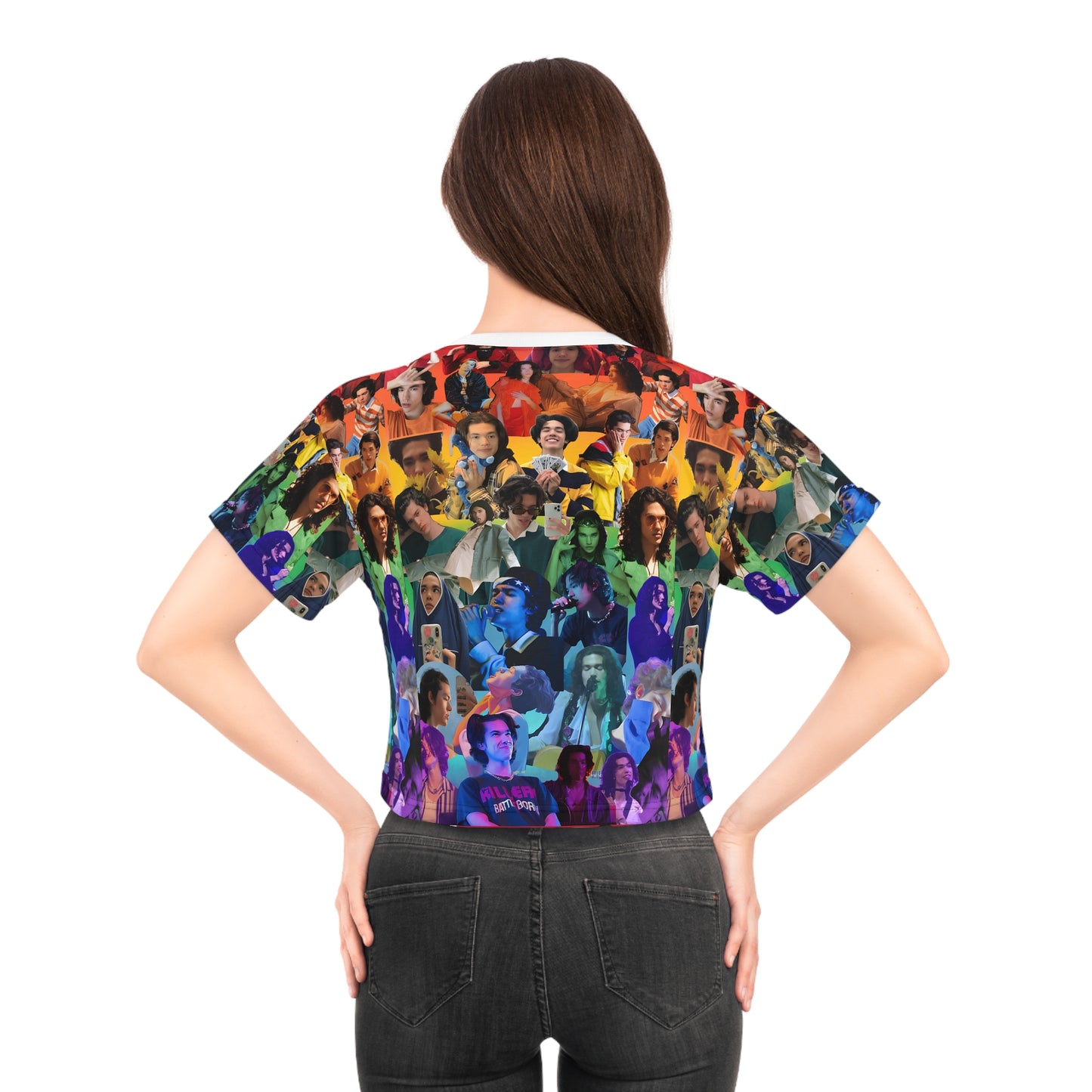 Conan Grey Rainbow Photo Collage Crop Tee