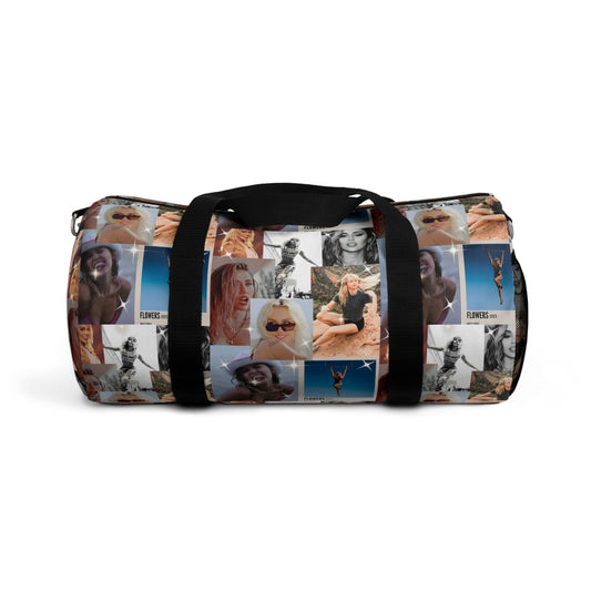 Miley Cyrus Flowers Photo Collage Duffel Bag