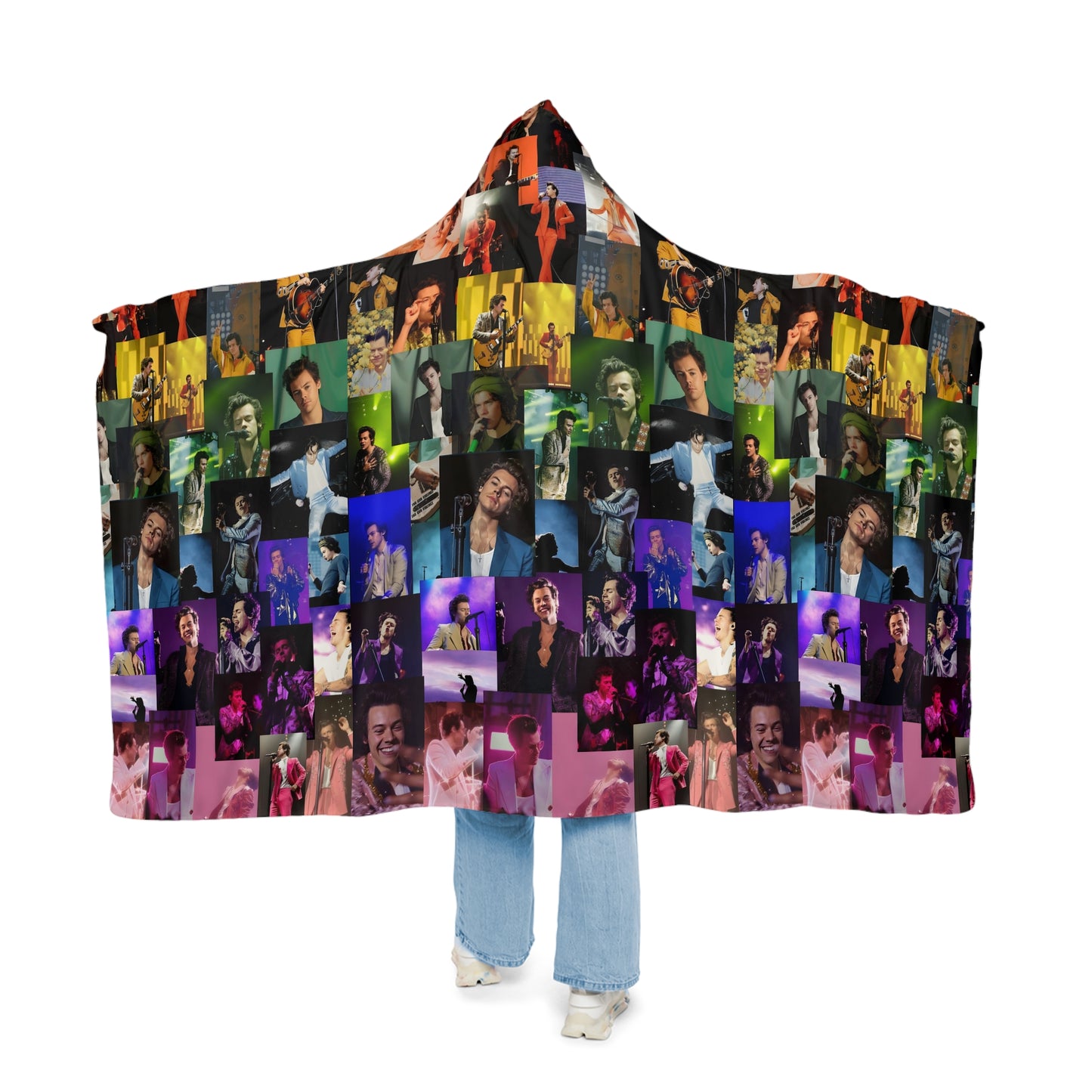 Harry Styles Rainbow Collage Snuggle Blanket