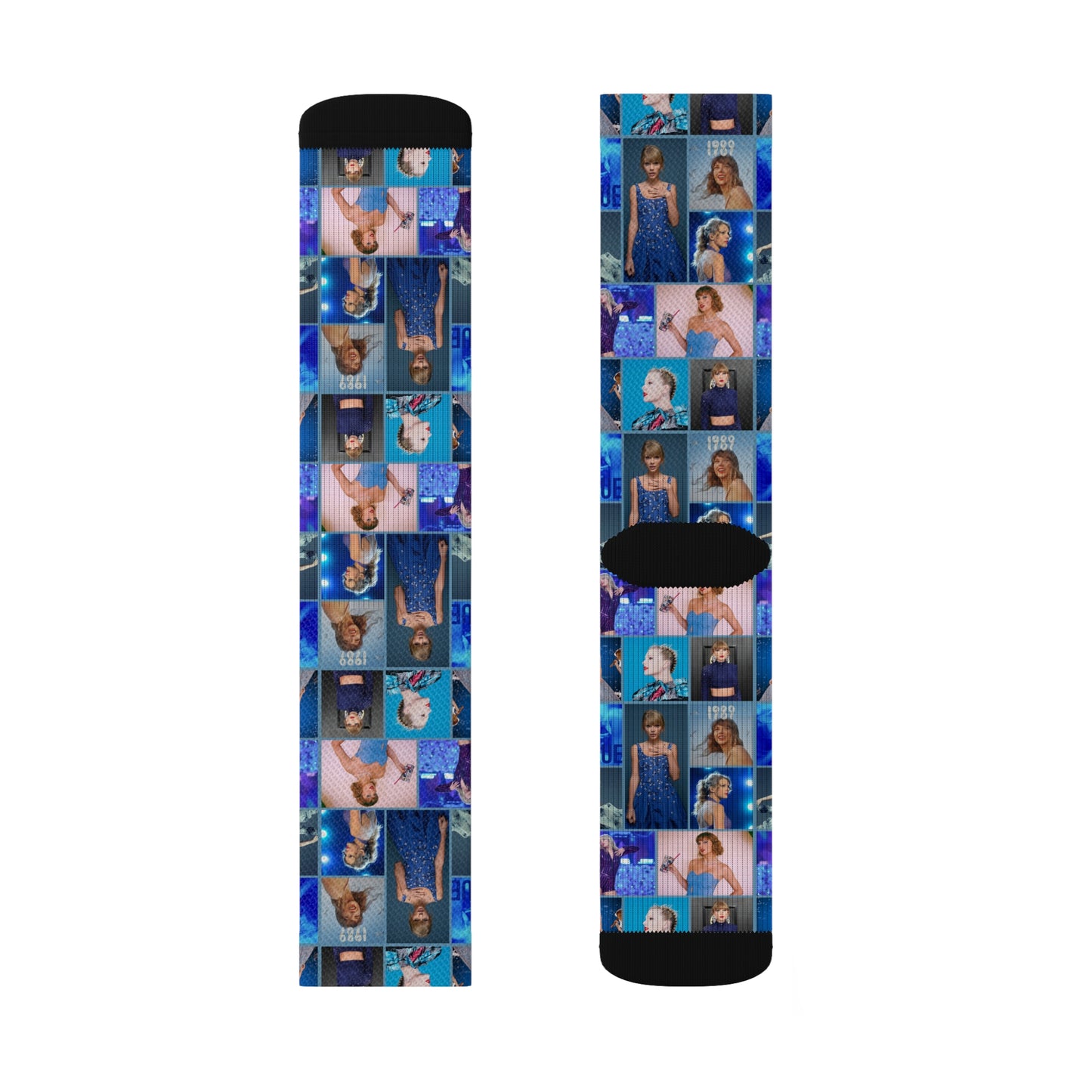 Taylor Swift Blue Dreams Collage Unisex Tube Socks