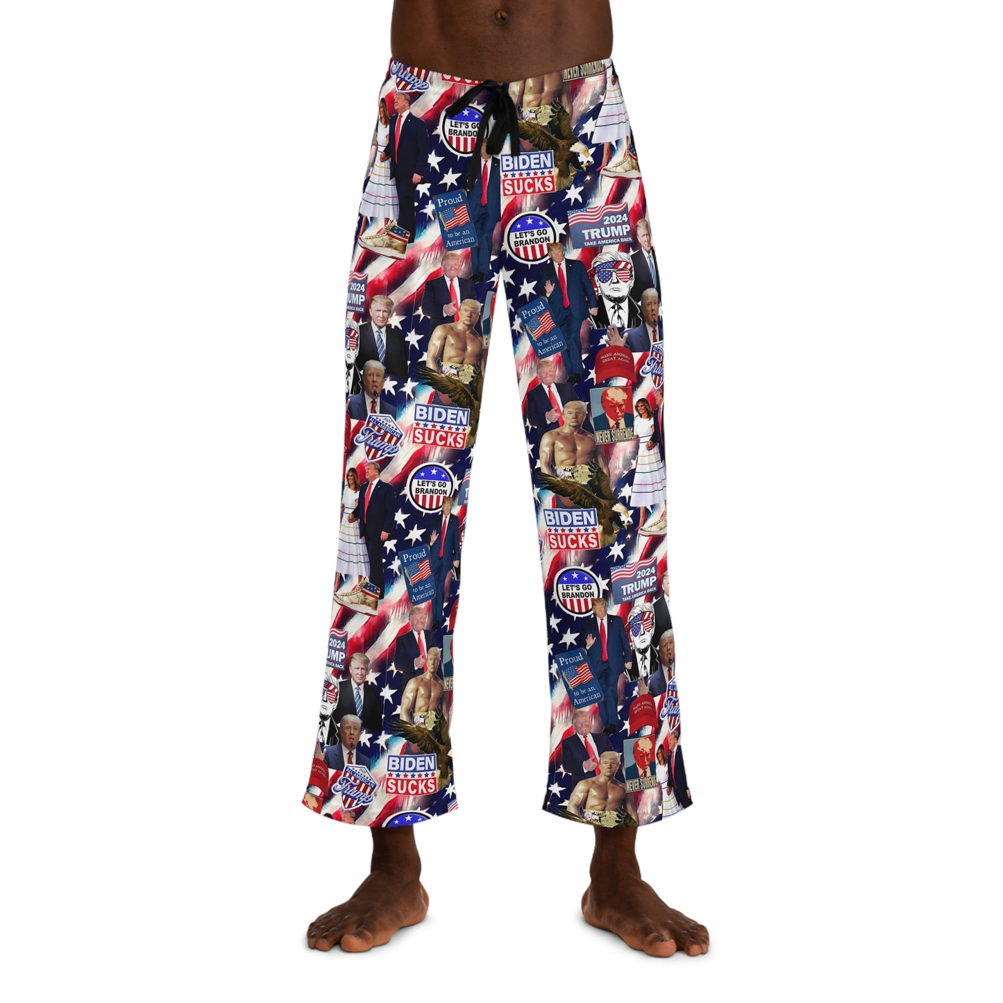 Donald Trump 2024 MAGA Montage Men's Pajama Pants