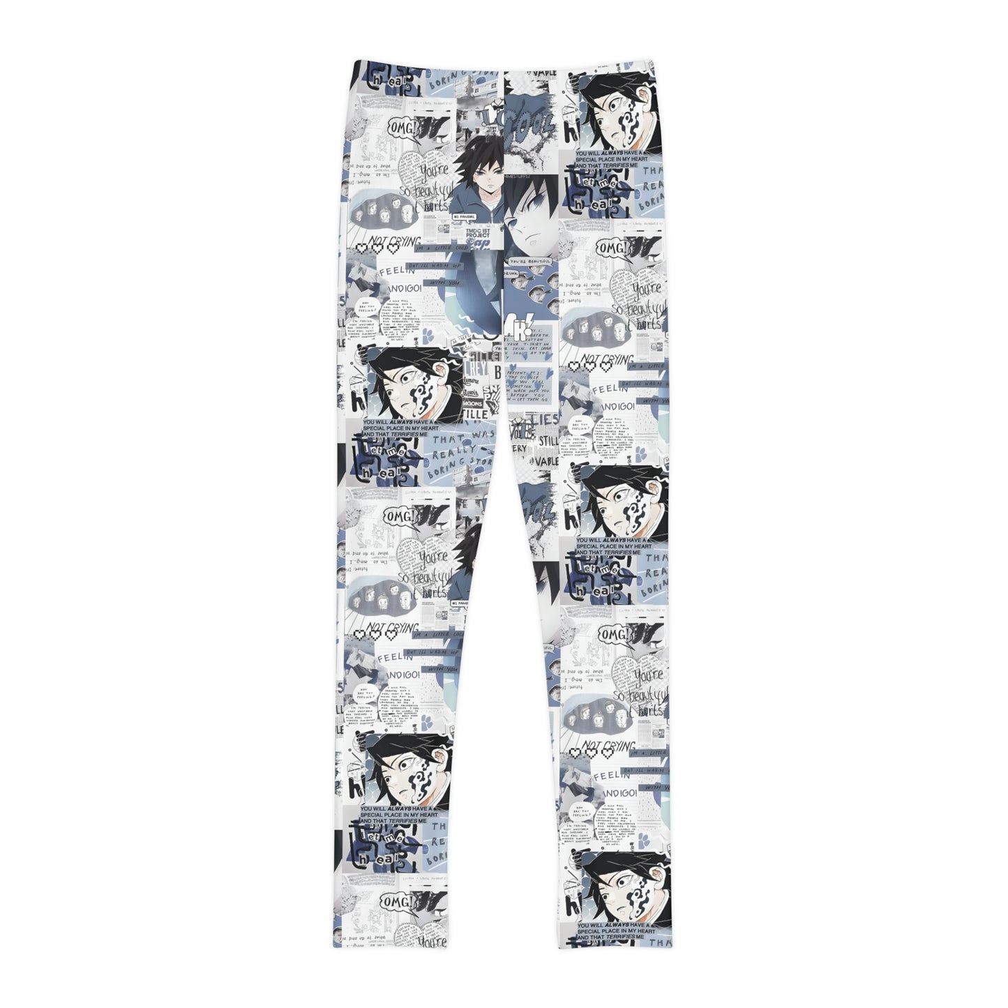 Demon Slayer Giyu Aesthetic Collage Youth Full-Length Leggings