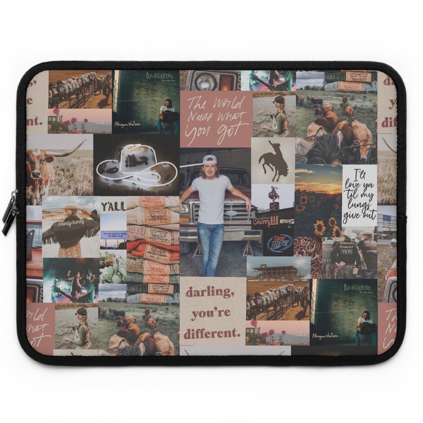 Morgan Wallen Darling You're Different Collage Laptop Sleeve