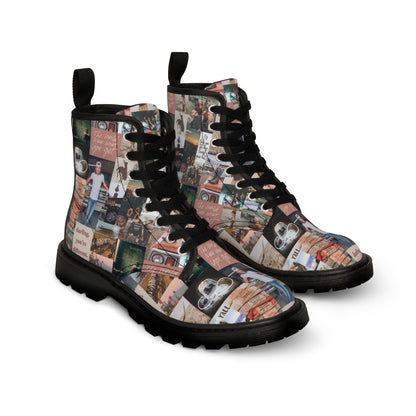 Morgan Wallen Darling You're Different Collage Women's Canvas Boots