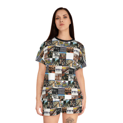 The Beatles Album Cover Collage Women's Short Pajama Set